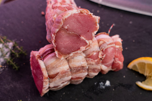 Filetto di Suino bardato con Pancetta